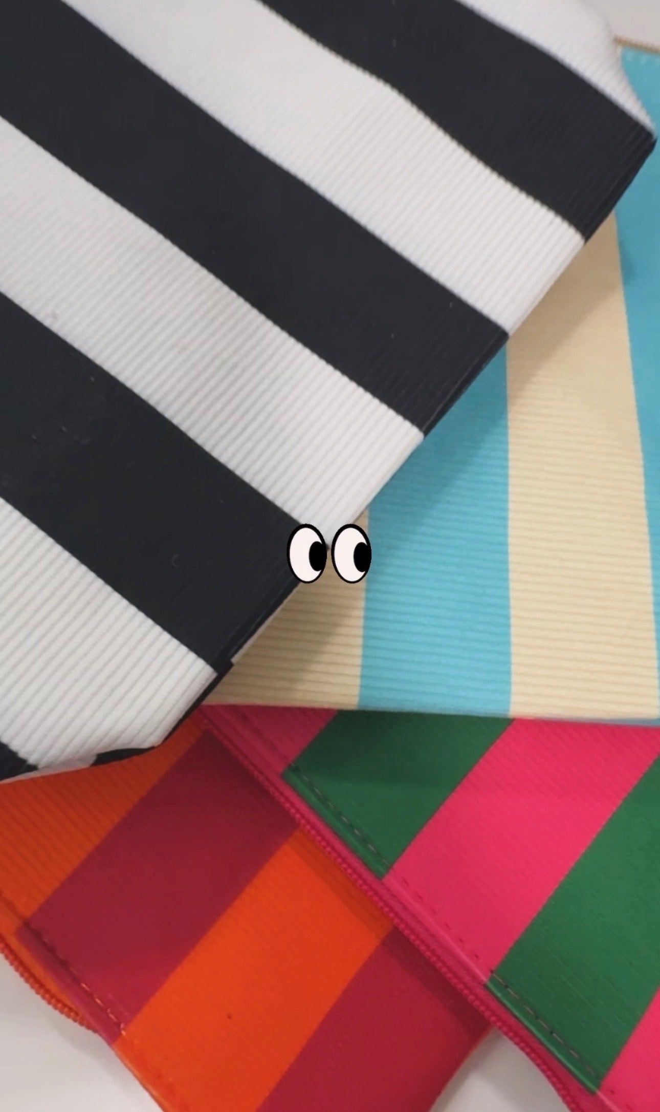 Striped Make up clutch