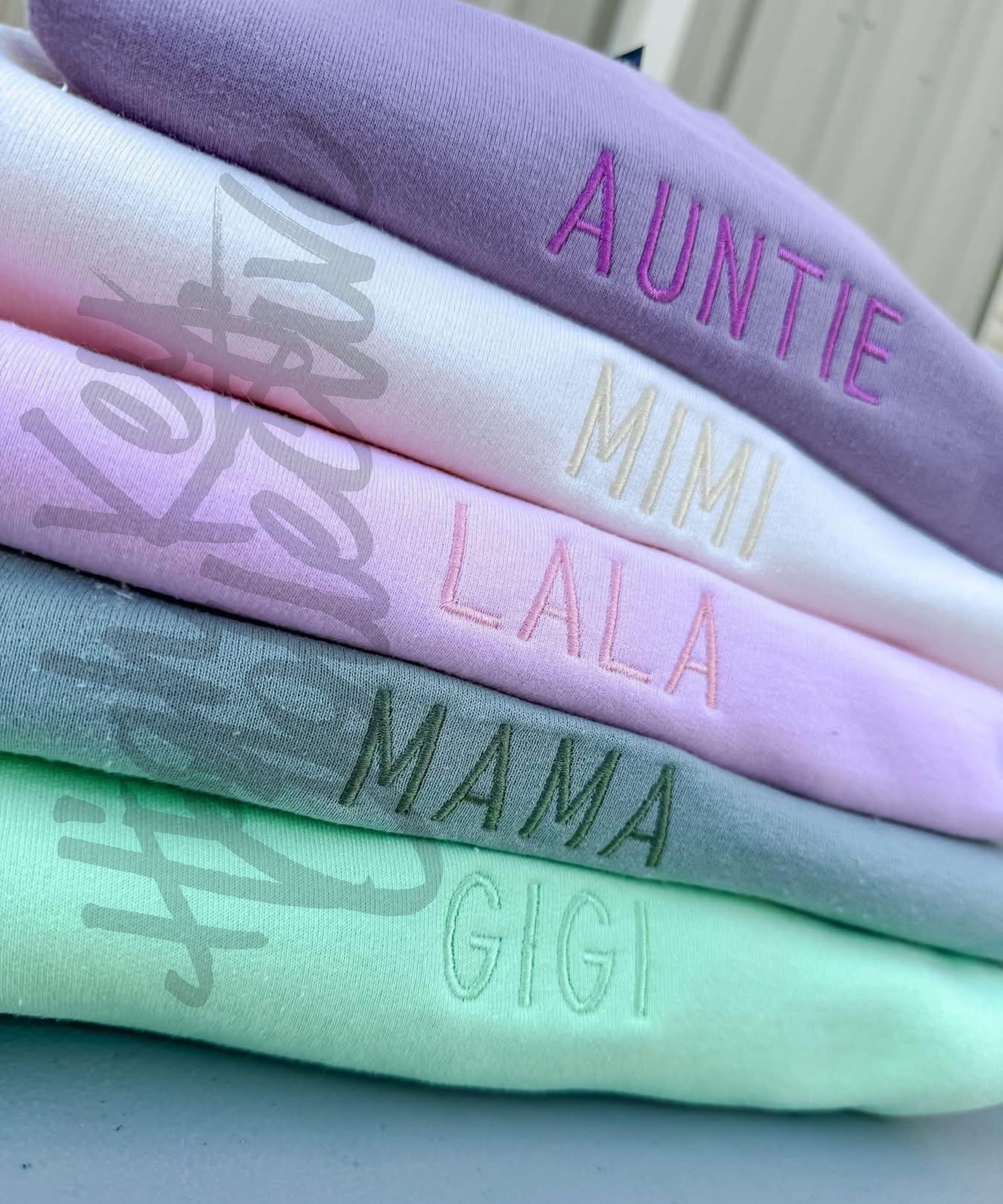 Personalized Monochrome Embroidered Sweatshirt PREORDER