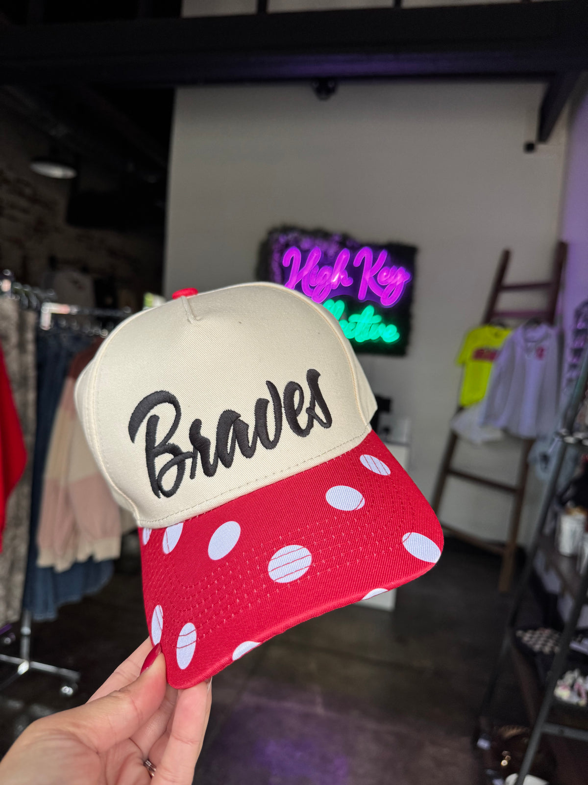 Polka Dot Braves hat