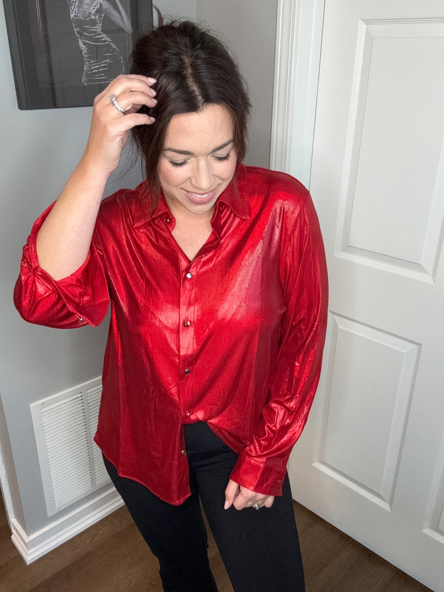 Sweetheart style button up