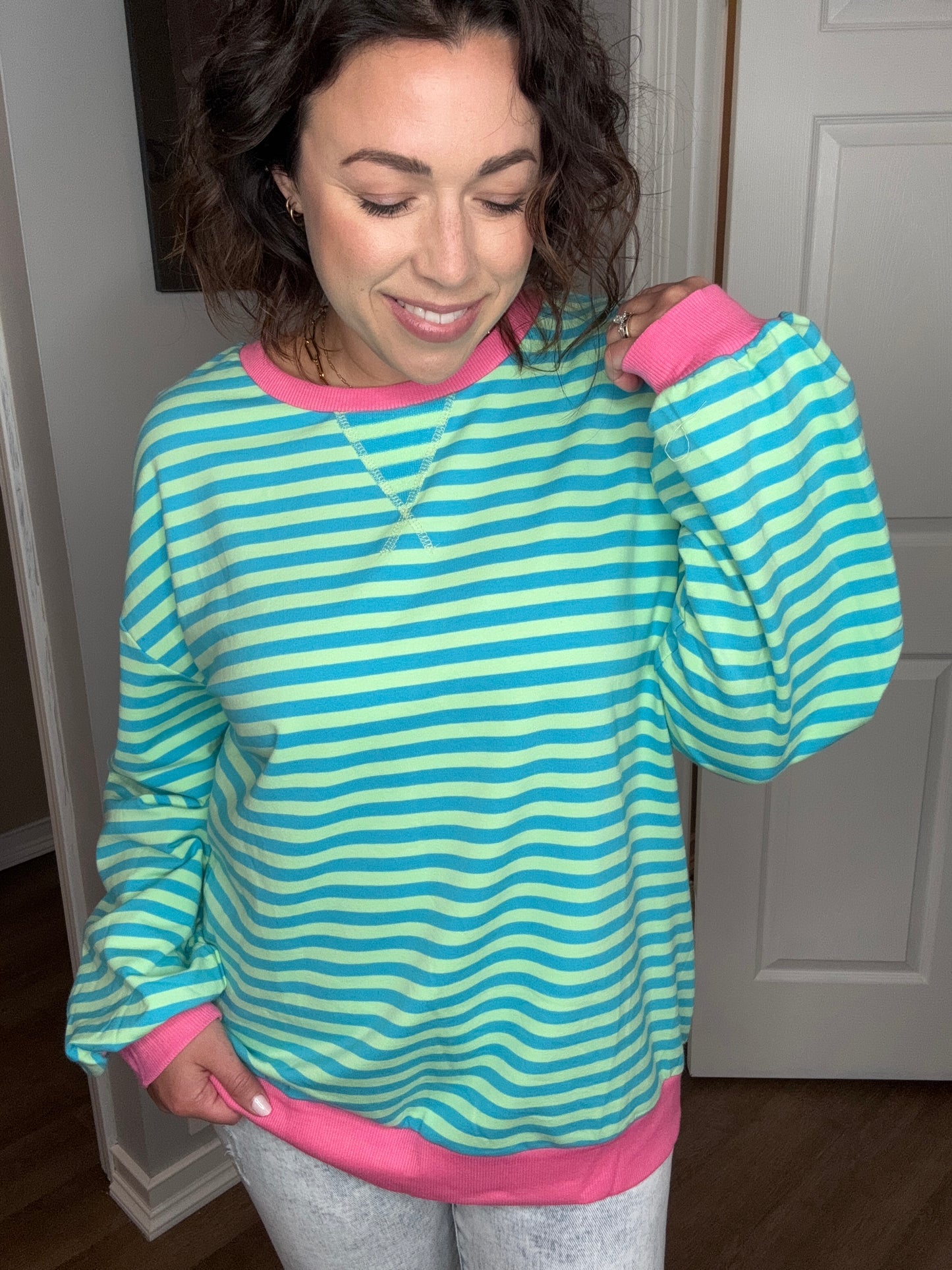 Ain’t It Funny oversized striped top