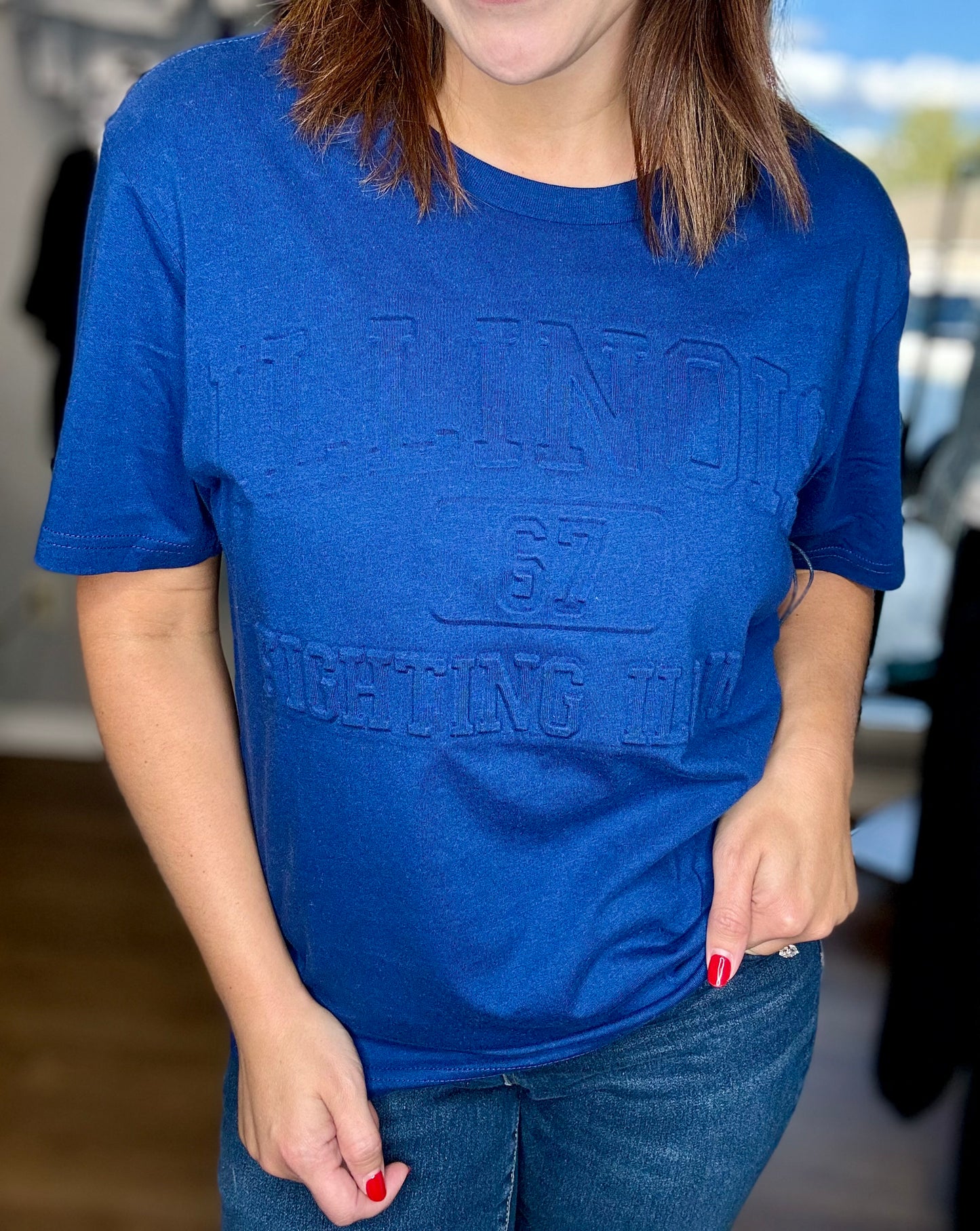 Illinois Vintage Embossed Tee