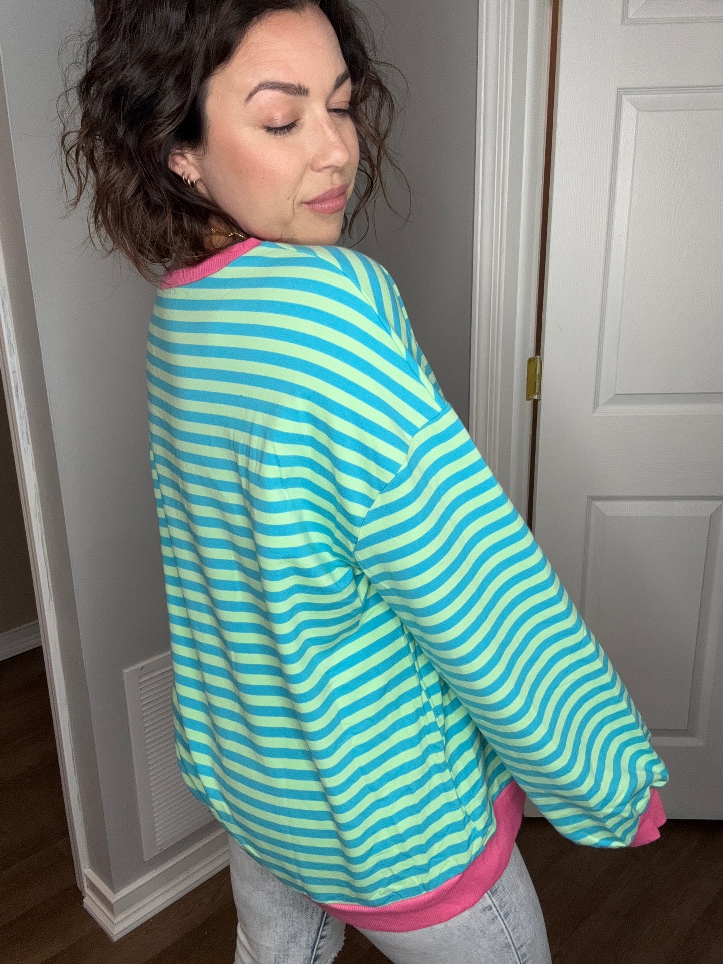 Ain’t It Funny oversized striped top