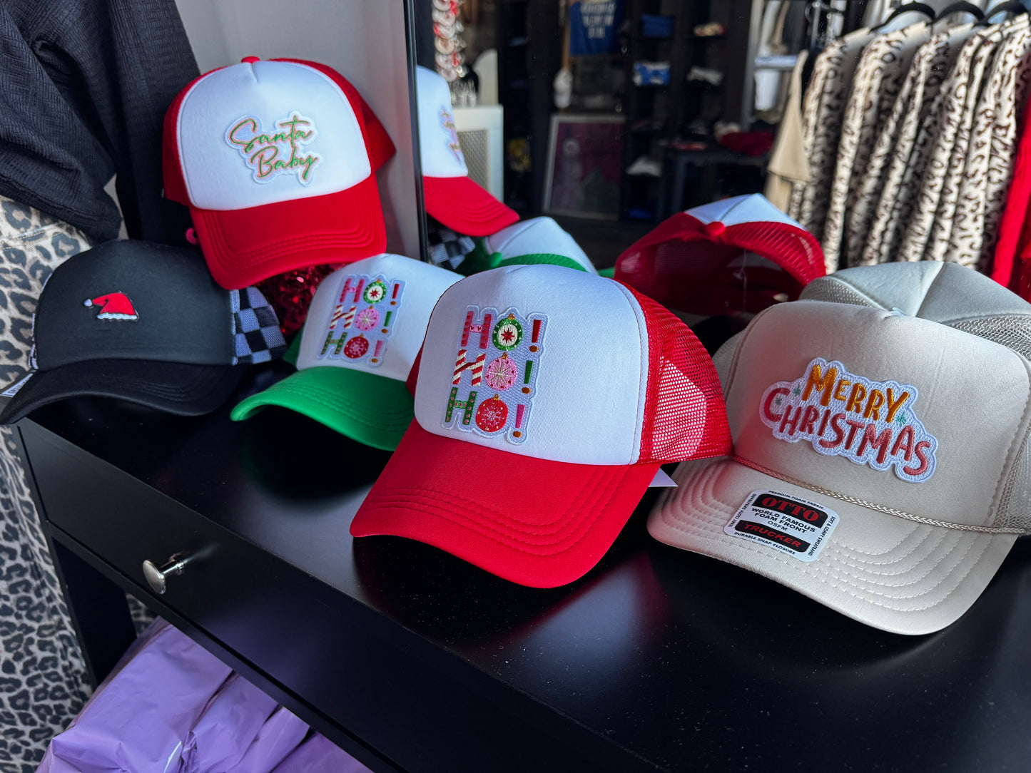 Christmas trucker hats
