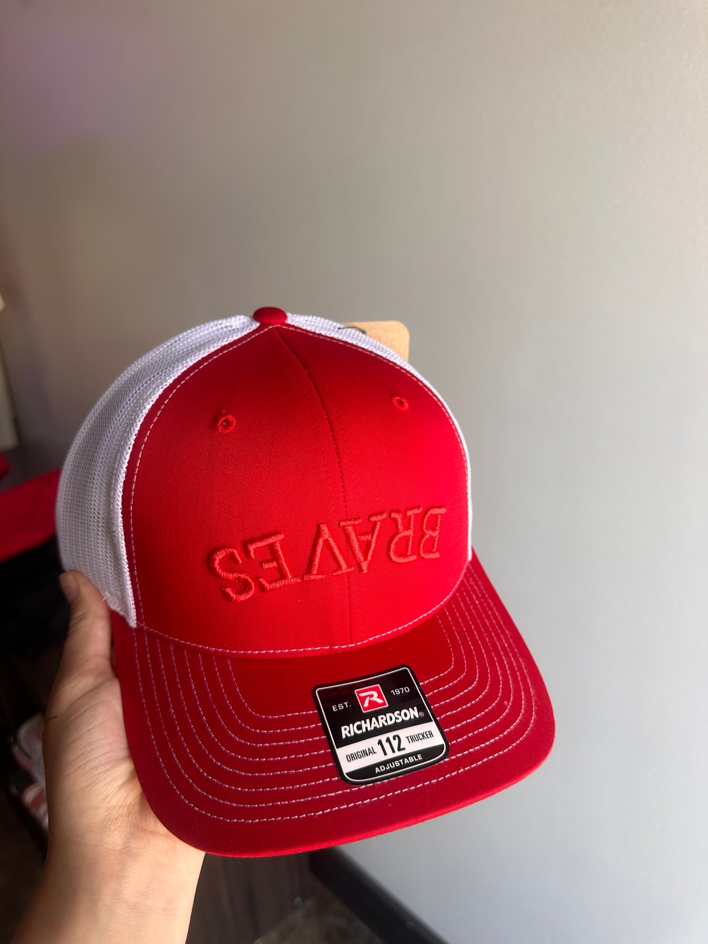 3D puff Braves hat