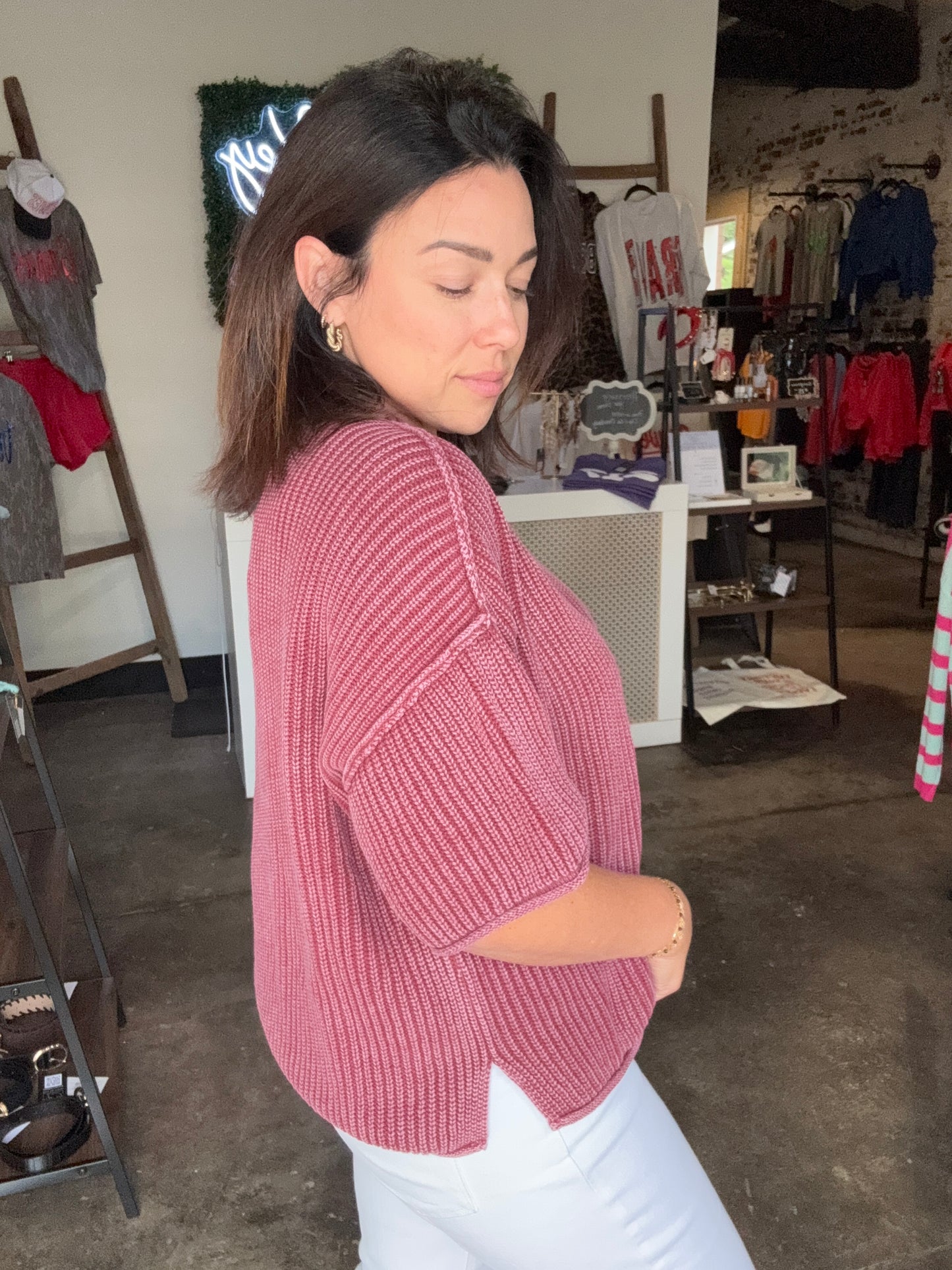 Let The Lonely knit top
