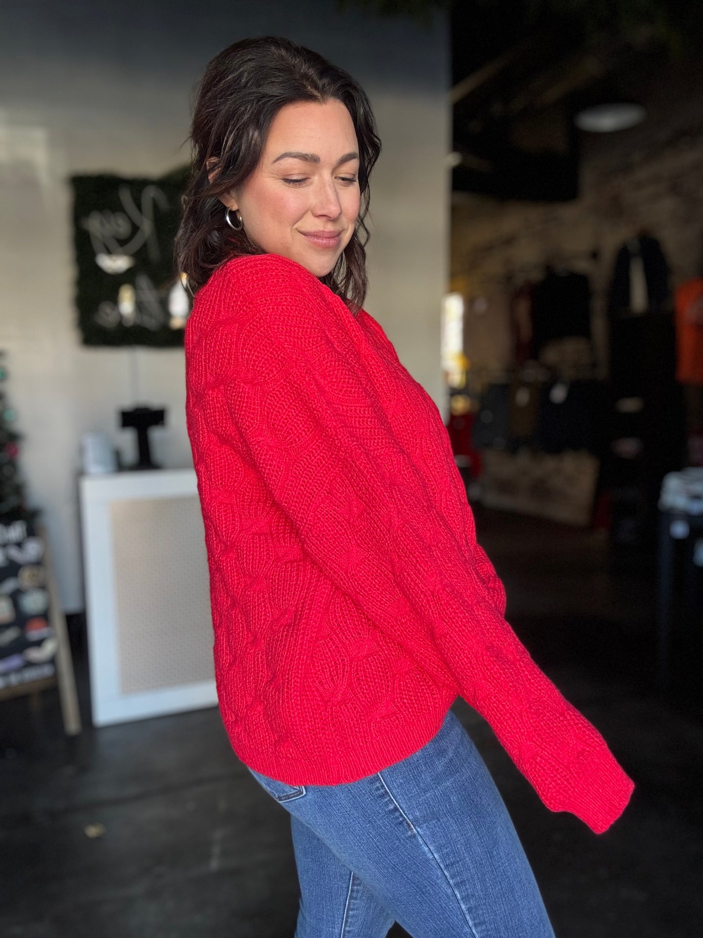 Red Lighter Sweater