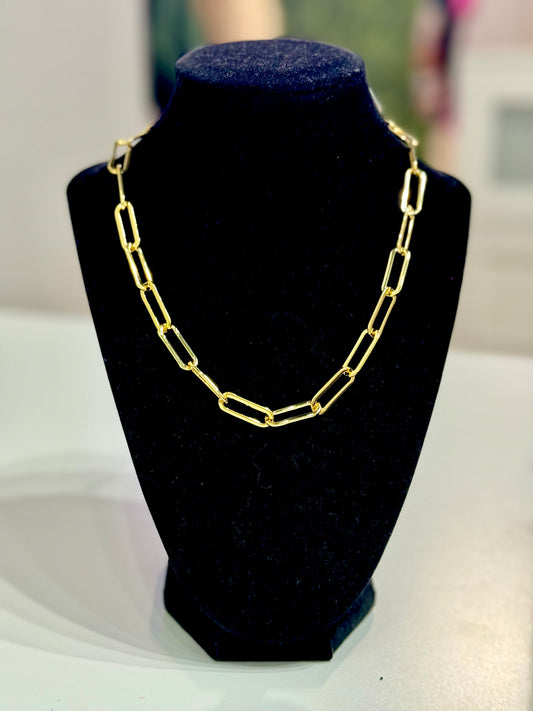 “Ashanti” Chunky paperclip necklace