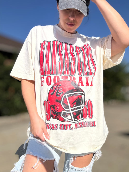 90’s KC football Run It Back oversized t-shirt