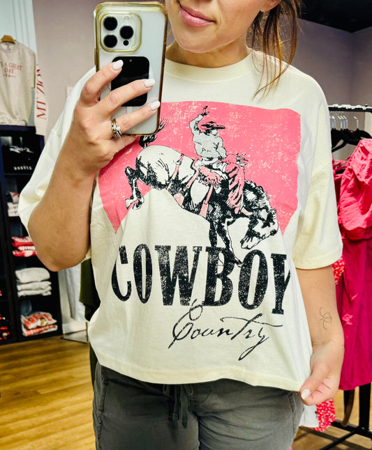 Cowboy Casanova crop tee