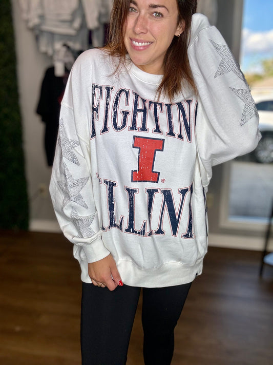 Illinois Wynn Fleece Crewneck Sweatshirt