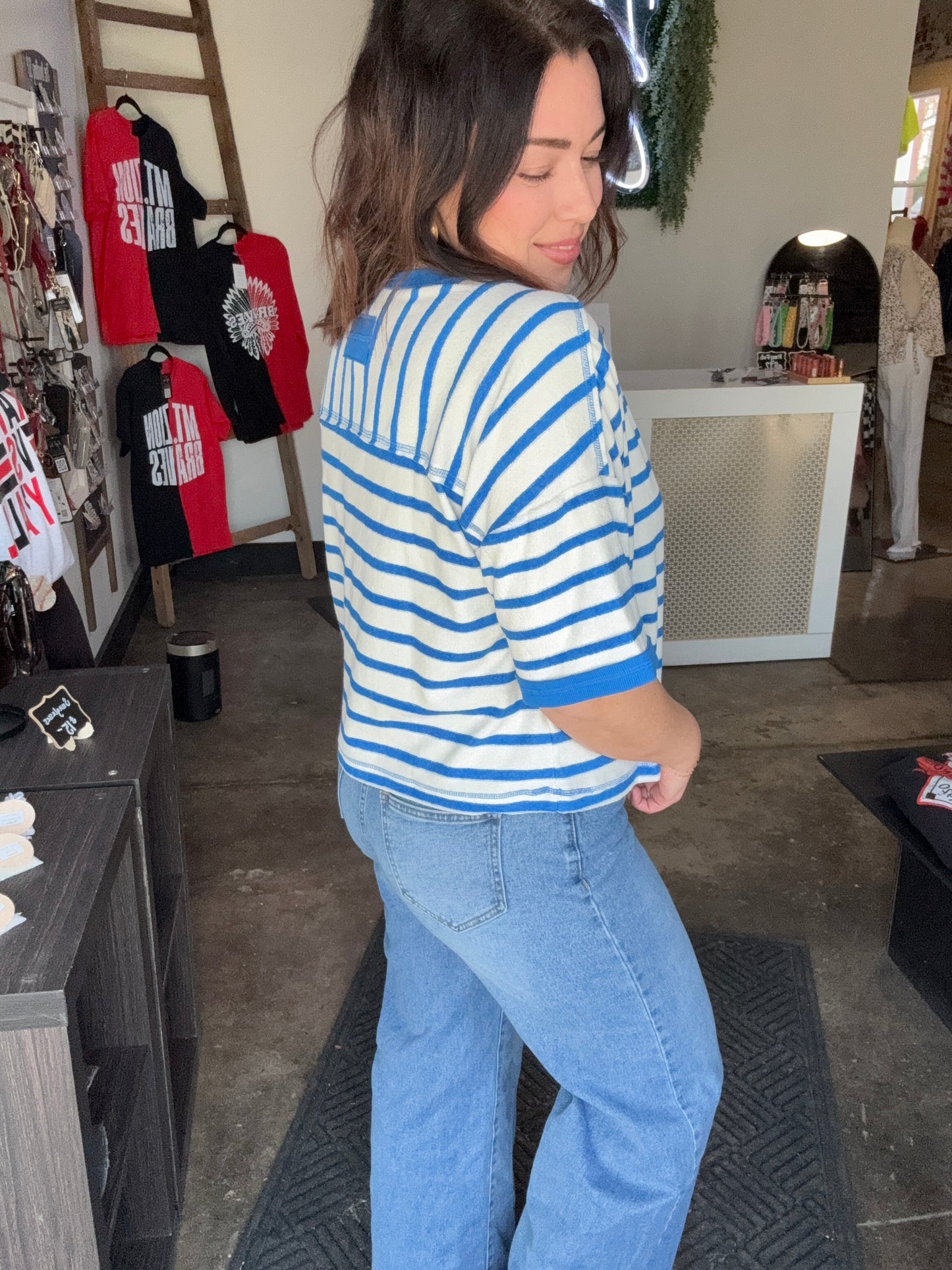 Blue Skies Striped Top