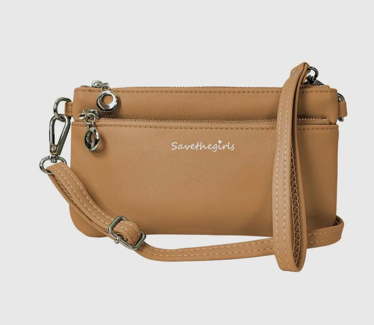 Save the girls hand bag/clear back