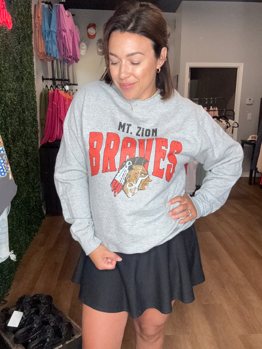 Throw It Back Braves Sweatshirt
