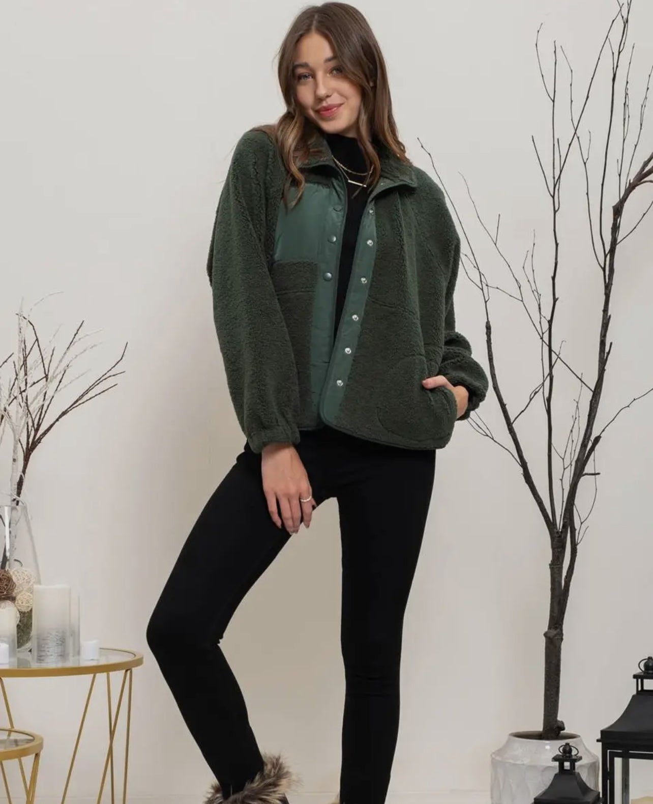 Round Here fleece jacket (free people dupe)