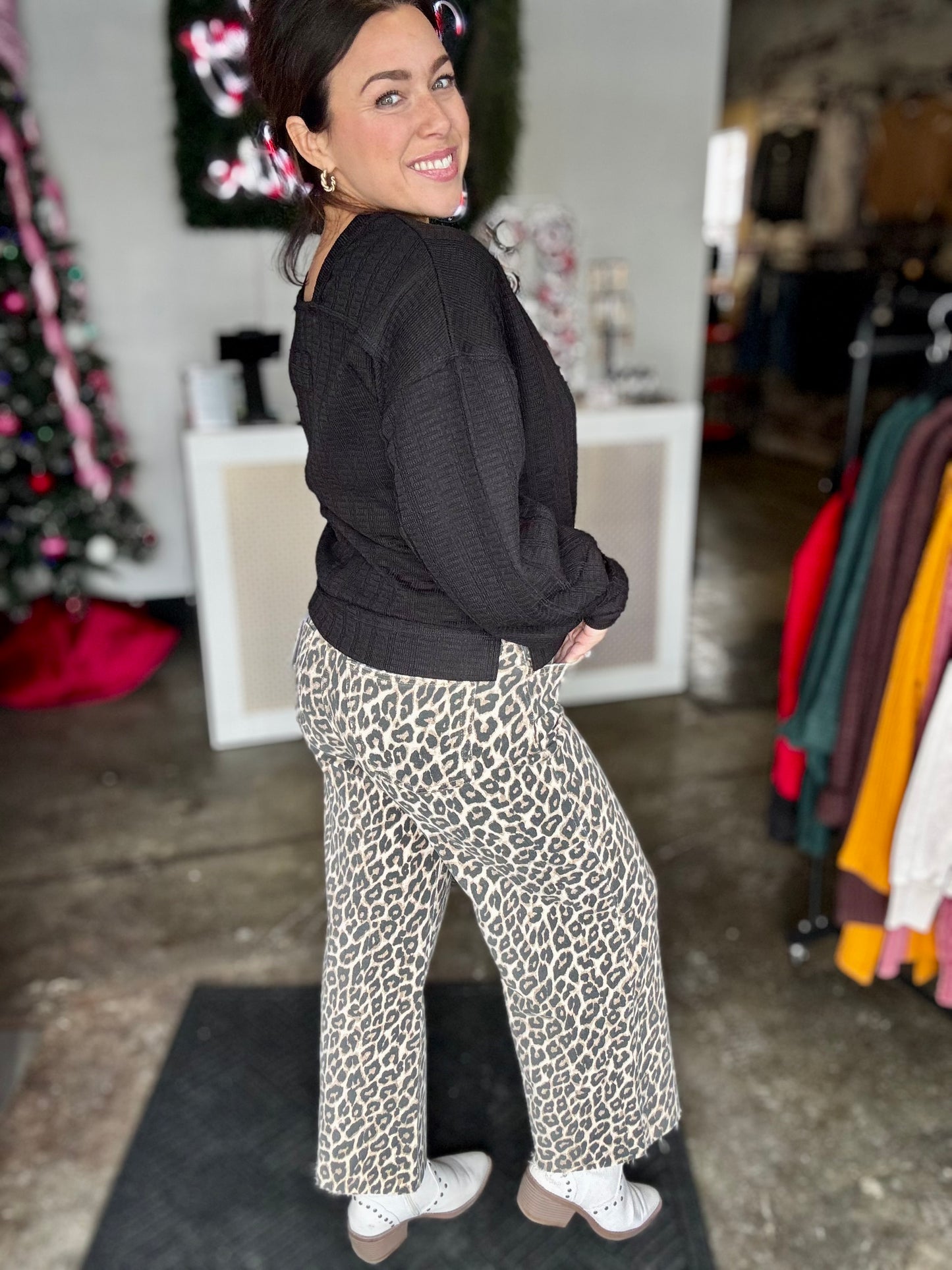 No Good Deed leopard jean