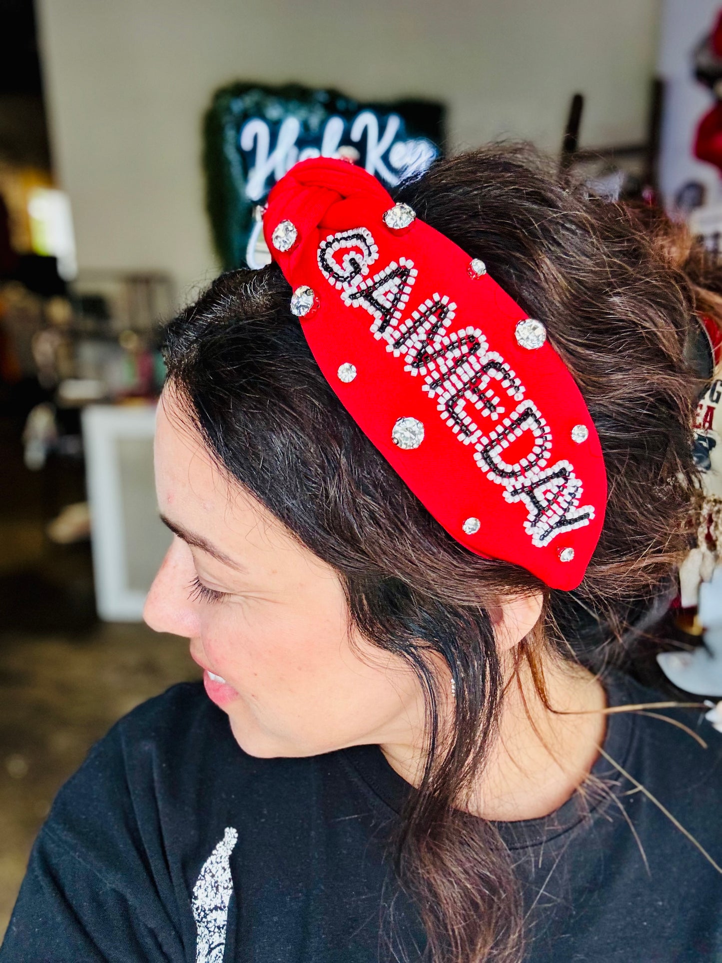 Red Gameday headband