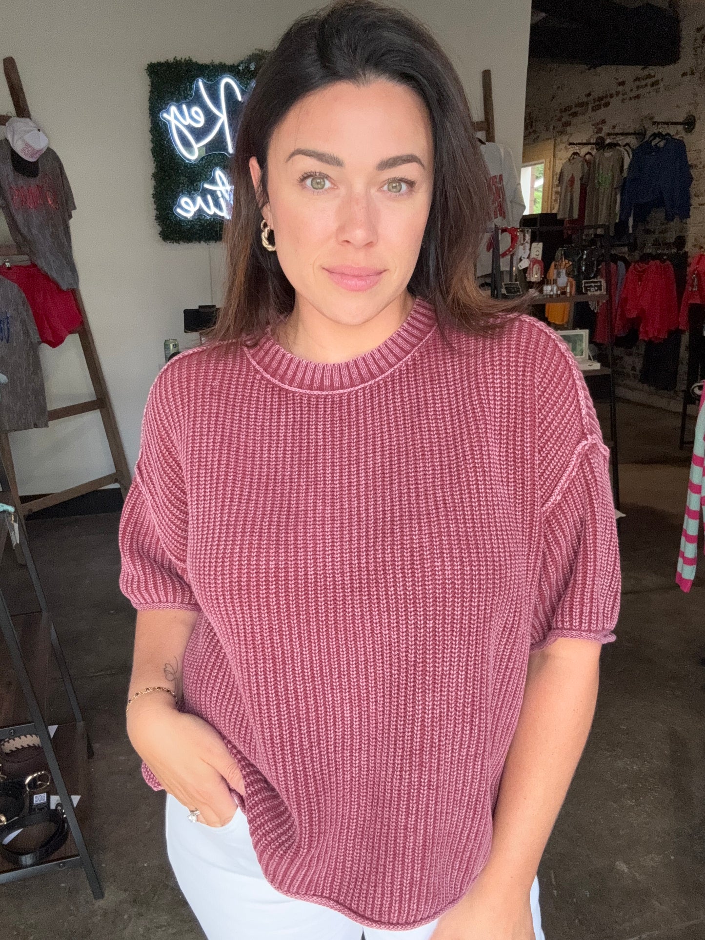 Let The Lonely knit top