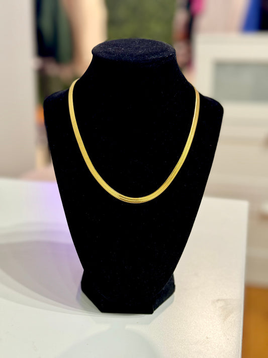 “Nicki” herringbone necklace