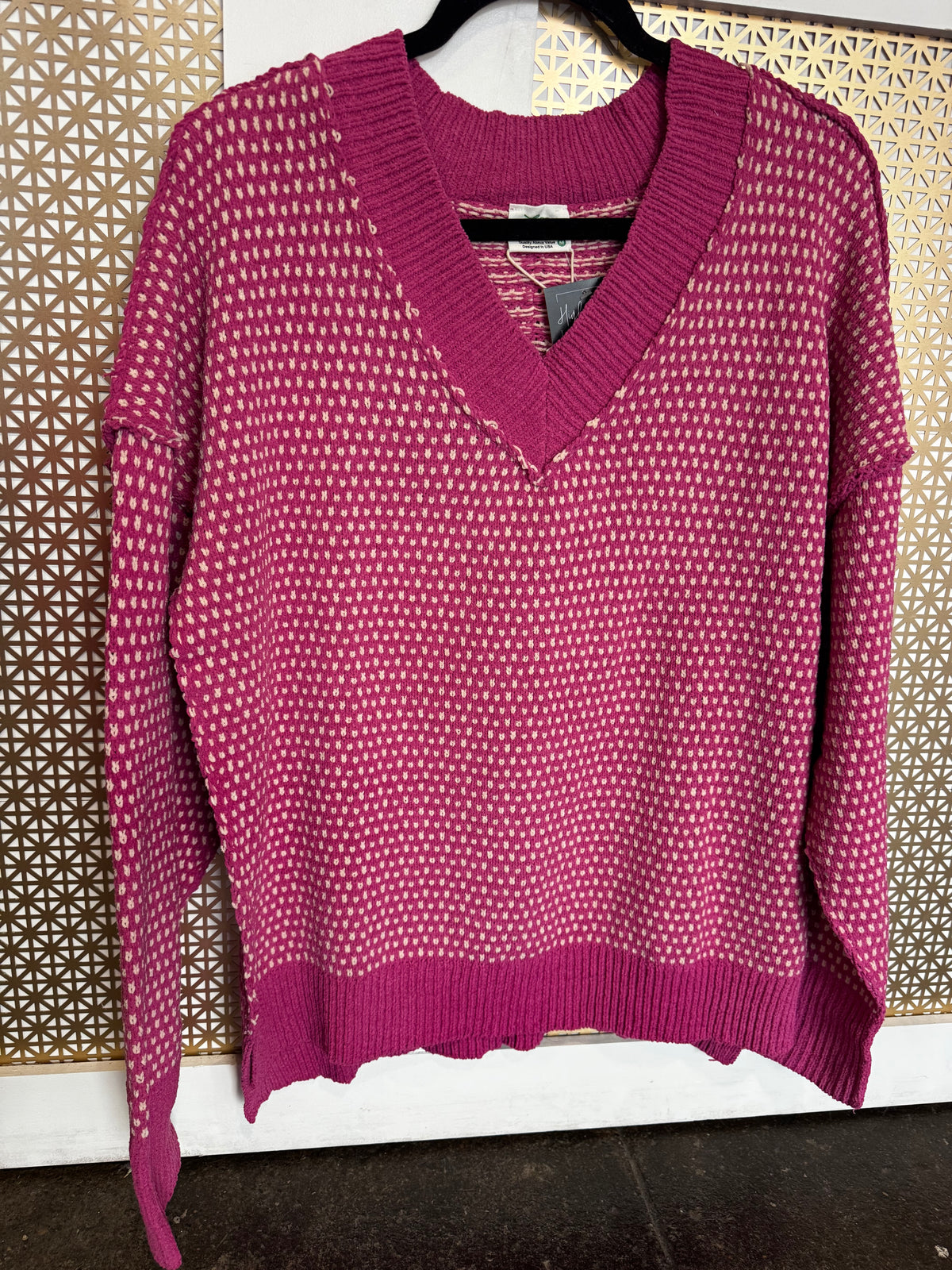Unfoolish Pink sweater