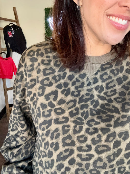 Dinero leopard sweatshirt