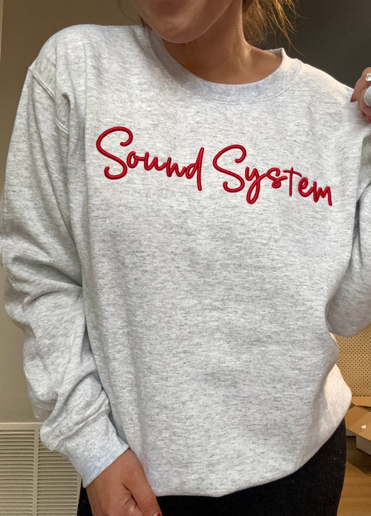 Sound System Puff Embroidery Sweatshirt