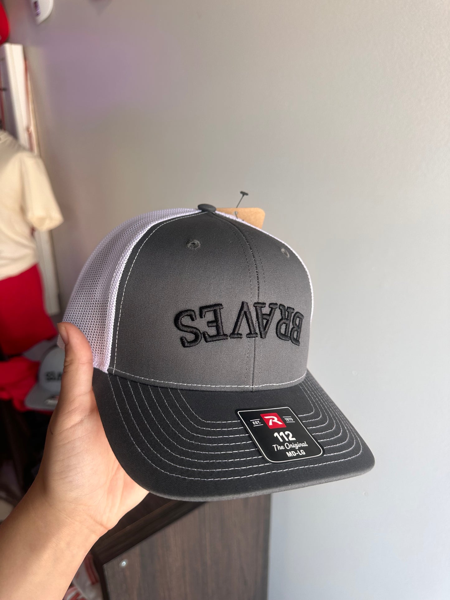 3D puff Braves hat