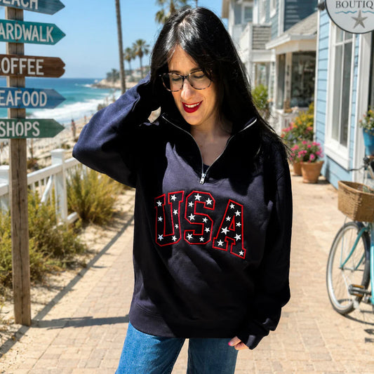 USA Stars quarter zip - preorder