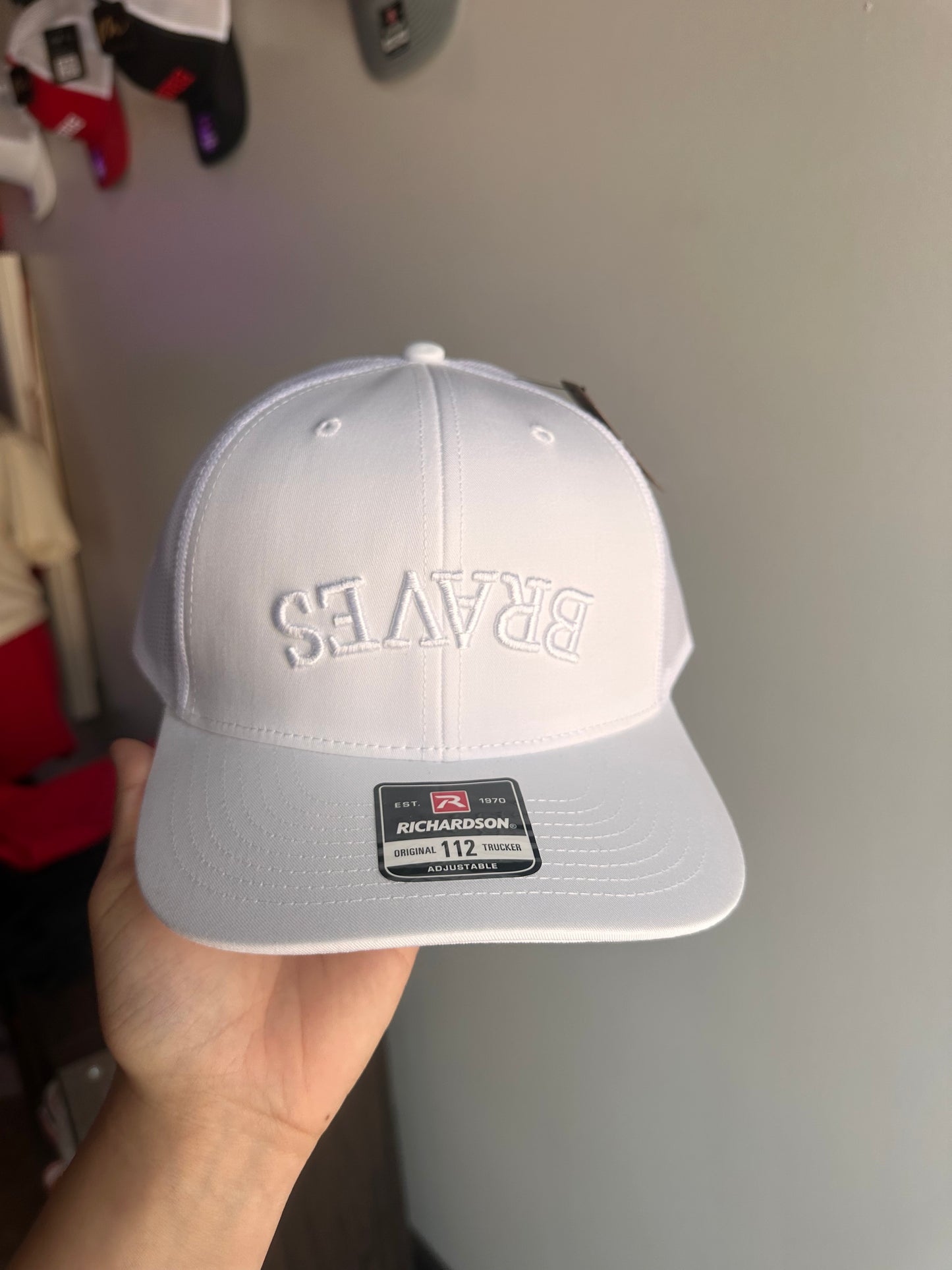 3D puff Braves hat