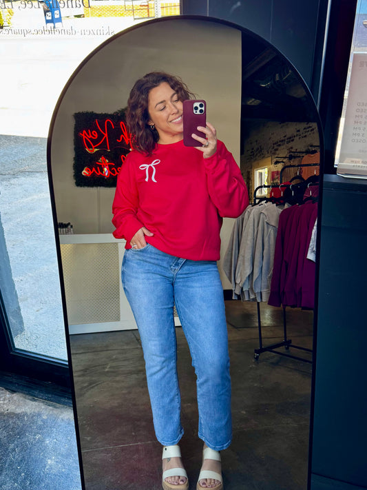 On Gamedays We Wear Red Crewneck Sweatshirt