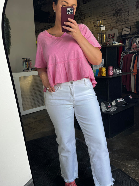 Click Clack White Denim