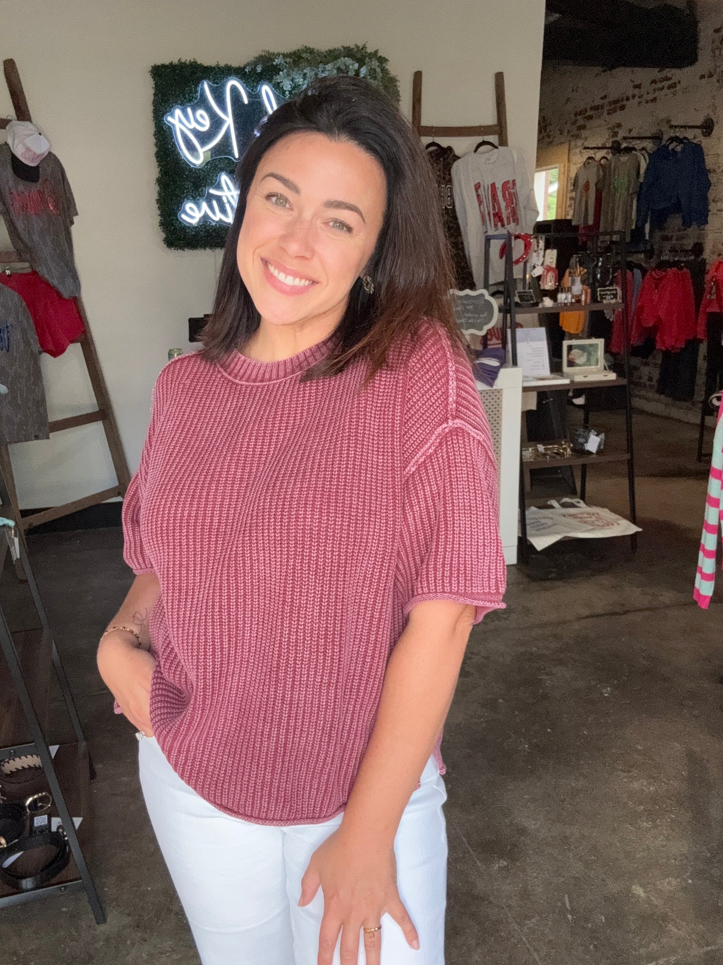 Let The Lonely knit top