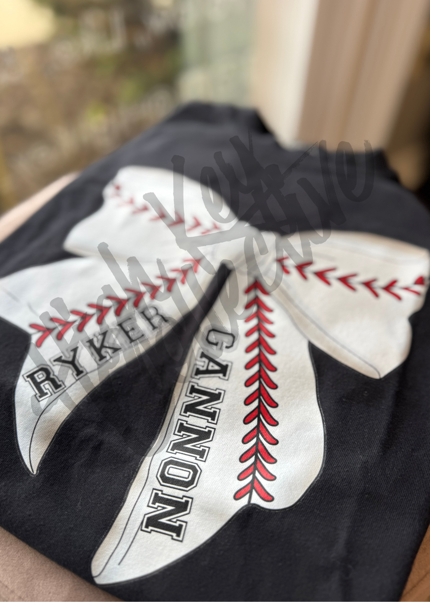 🏈 ⚾️ 🥎 Custom Sports Bow Tee 🏐 🏀 ⚽️ PREORDER