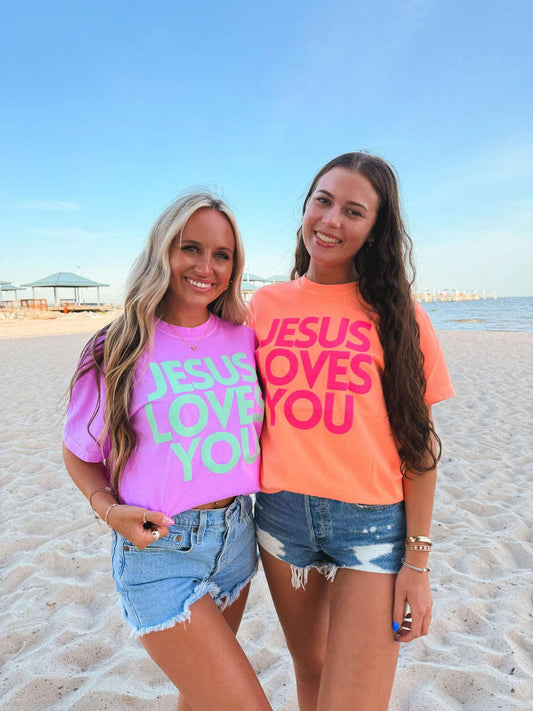 Jesus Loves You Puff Tee- preorder